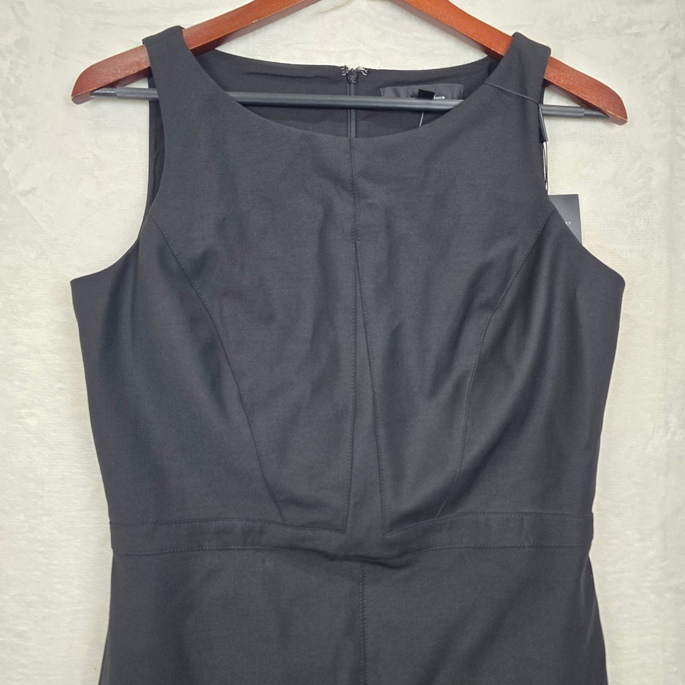 NWT White House Black Market Black Boatneck Work Sheath Dress Size 8 - Picture 3 of 14